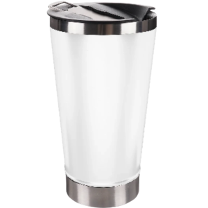 Termo Vaso de acero con destapador 20oz Montejo blanco (Caja de 5)