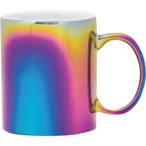 Taza de cerámica Blue Heat 11oz Caja Reforzada Espejo  arcoiris (Caja de 36)
