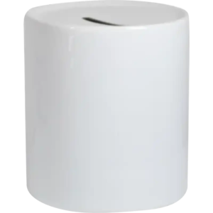 Vaso de cerámica 11oz Blanco Estilo alcancía (Caja de 36) Color Make