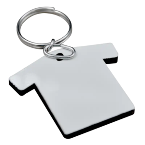Llavero de MDF Sublimable 5mm Reverso Negro Playera (Caja de 50)  Color Make