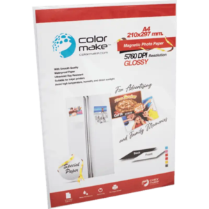 Papel fotográfico Magnético Tamaño A4 ( Paq de 5 Hojas) Color Make
