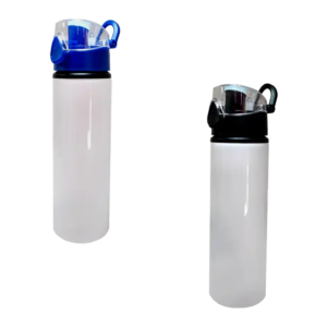 Botella de aluminio 750ml Blanca Botón presionable (Caja de 24 pzas) Color Make