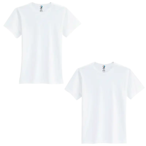 Playera de adulto blanca para sublimar tactoalgodón (Caja de 10) Color Make