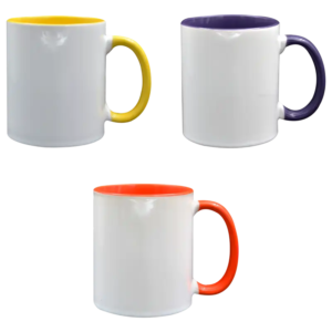 Taza de cerámica 11oz. Blanca. Interior y asa color ColorMake