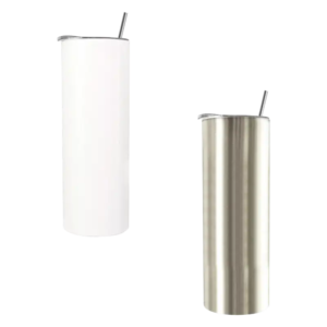 Vaso de Acero 20 oz. Cabos con Popote (Caja de 5 )